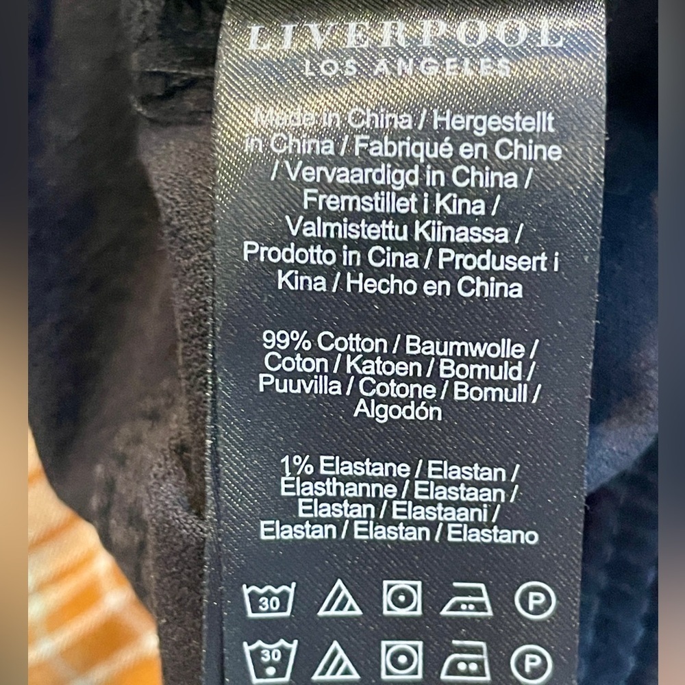 Liverpool XL Corduroy Classic Jacket Black Trucker Moto Jean Jacket Timeless - Picture 5 of 5